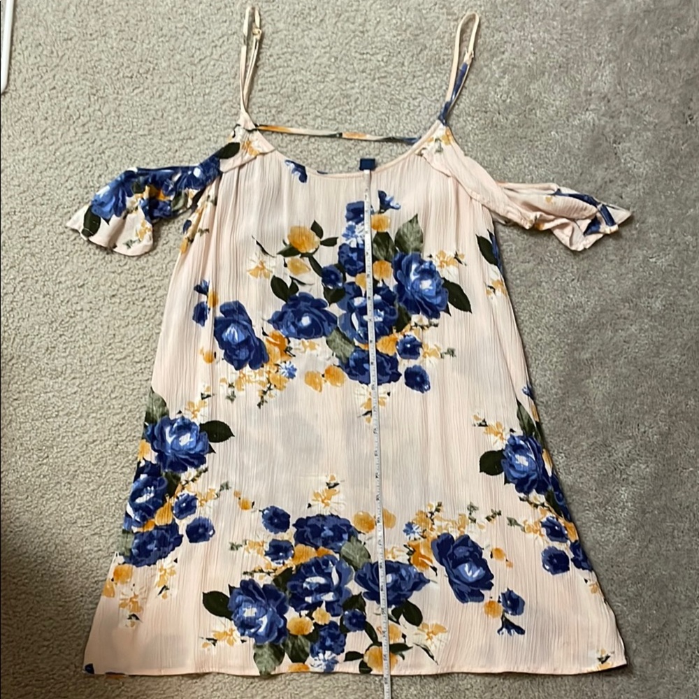 Forever 21 Floral Mini Dress - Blue and Yellow